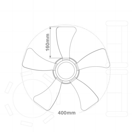 Mini ventilador techo Oristán CCT blanco GSC