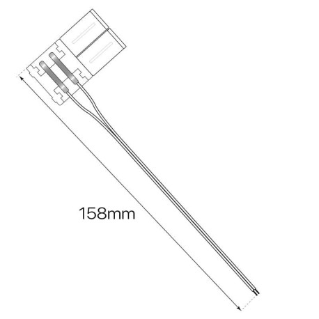 Conector simple + cable monocolor 2pin tira led 8mm y 10mm I-TEC