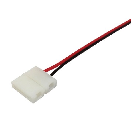 Conector simple + cable monocolor 2pin tira led 8mm y 10mm I-TEC