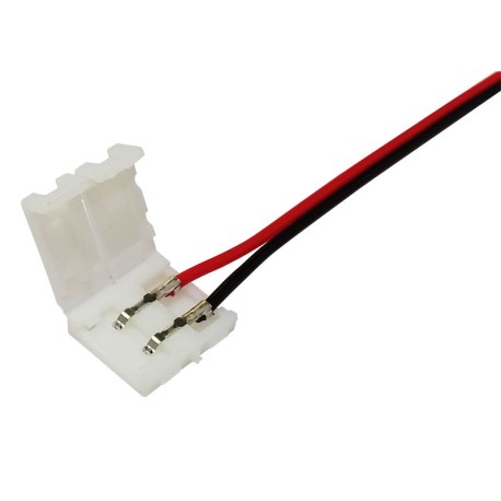 Conector simple + cable monocolor 2pin tira led 8mm y 10mm I-TEC