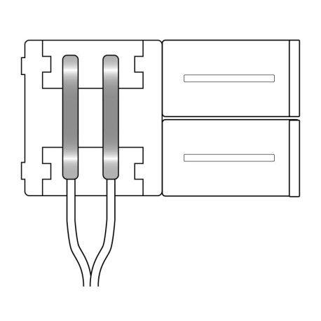 Conector simple + cable monocolor 2pin tira led 8mm y 10mm I-TEC