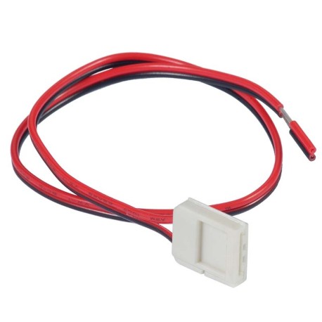 Conector simple + cable monocolor 2pin tira led 8mm y 10mm I-TEC