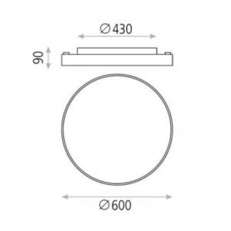 Plafón de techo Lisboa 60cm de ACB Iluminación