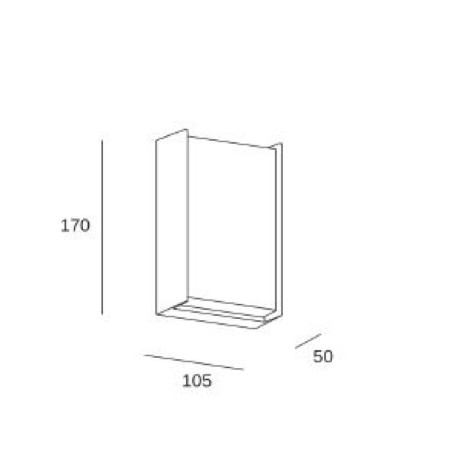 Aplique de exterior Block antracita 9.7w 4000k Forlight