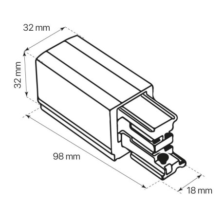 Alimentador derecha carril trifásico Alaska I-TEC