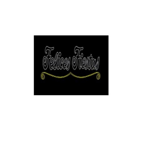 Letrero Felices Fiestas con adorno Vaelza