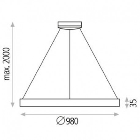 Lámpara colgante Grace LED 98 cm de ACB Iluminación