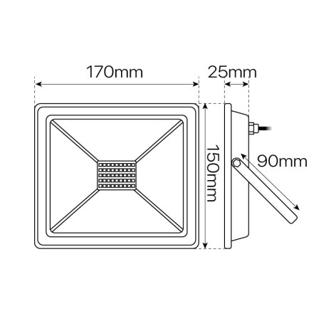 Proyector LED Eco negro 30W I-TEC