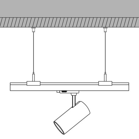 Kit de suspensión con cierre carril trifásico Alaska I-TEC