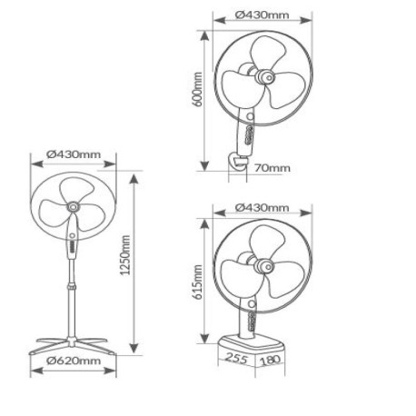 Ventilador Kureli 3 en 1 blanco 45w GSC