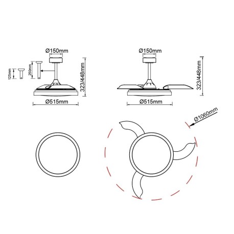 Ventilador de techo Mistral Mantra