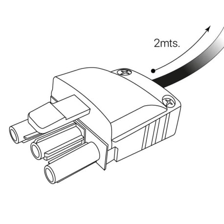 Alimentación negra luminaria Office I-TEC