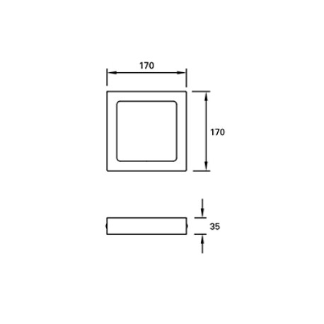 Downlight de superficie Easy Square Surface blanco Forlight