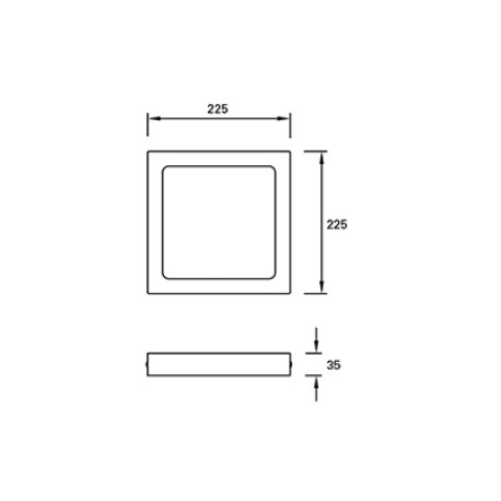 Downlight de superficie Easy Square Surface blanco Forlight