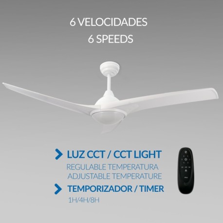 Ventilador de techo Ivara blanco Mimotec