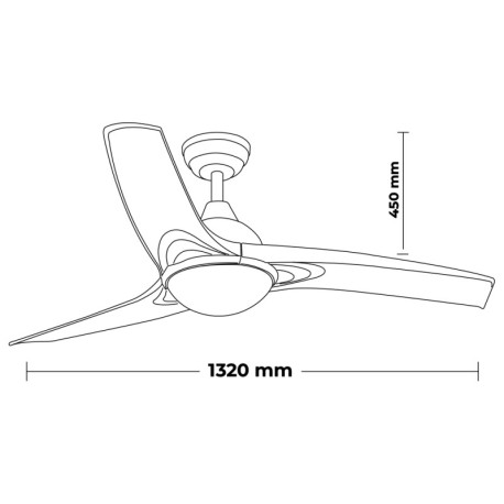 Ventilador de techo Ivara blanco Mimotec