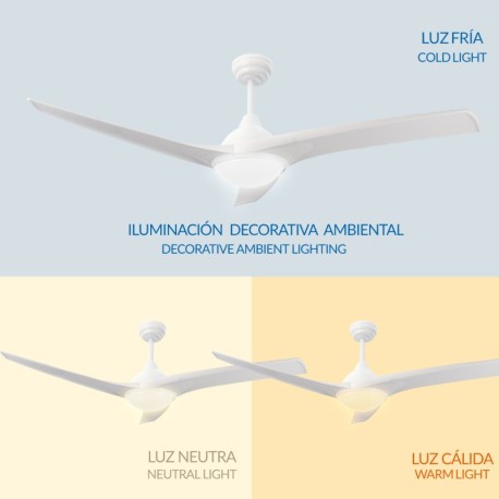 Ventilador de techo Ivara blanco Mimotec