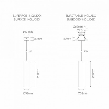 Lámpara Atmos 25 7w Switch Beneito Faure