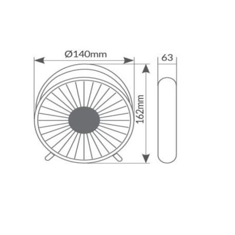 Mini ventilador de sobremesa Tapri USB Negro GSC