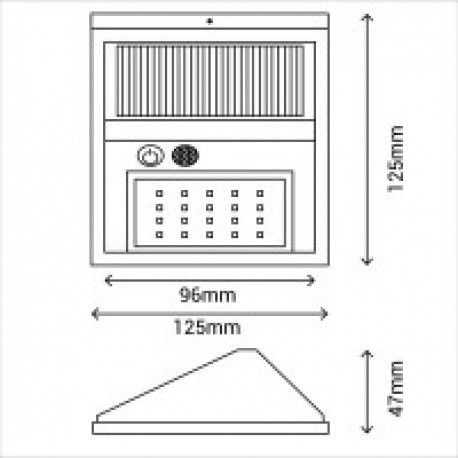 Aplique de exterior solar Neko de Sulion