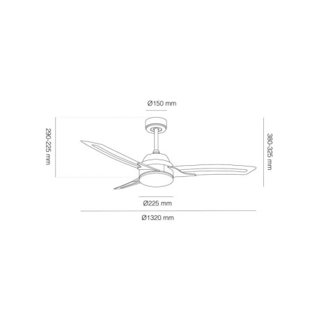 Ventilador DC Lighter LED 24W CristalRecord