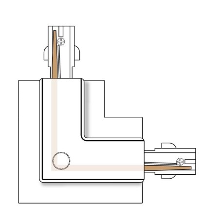 Conector L izquierda carril trifásico Kodiak I-TEC