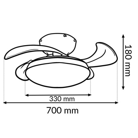 Ventilador de techo Mushroom Ø72,5cm CCT blanco y madera Mimotec