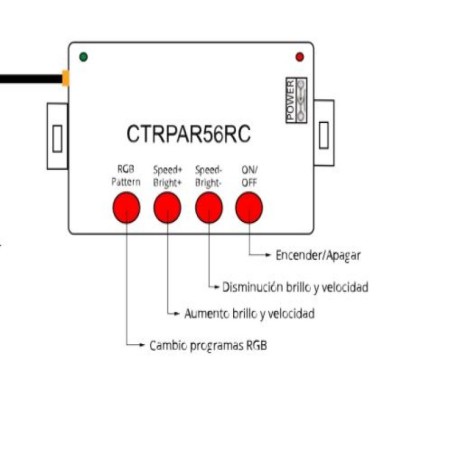 Controlador con mando Tuya wifi+Bluetooth para PAR56 Threeline