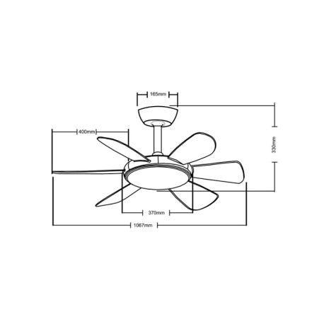 Ventilador de techo Mode 24w CCT CristalRecord