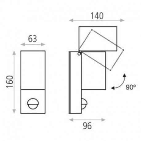 Aplique Cala Led orientable de ACB Iluminación