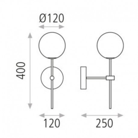 Aplique de pared Doris G9 de ACB Iluminación