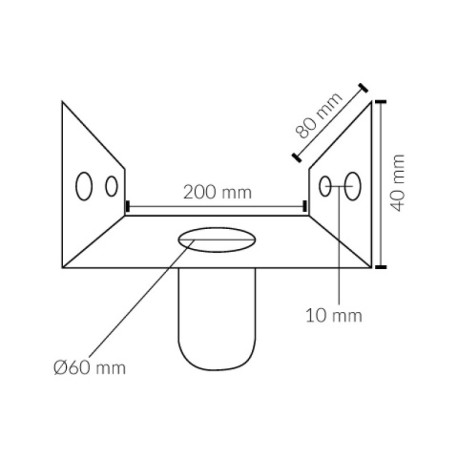 Adaptador soporte columna para proyector LDVlighting