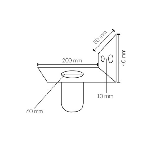Adaptador soporte columna para proyector LDVlighting