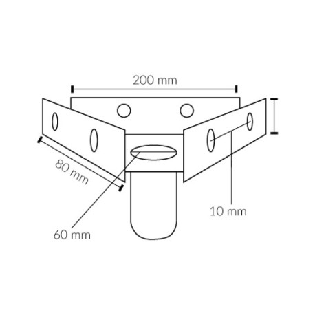 Adaptador soporte columna para proyector LDVlighting