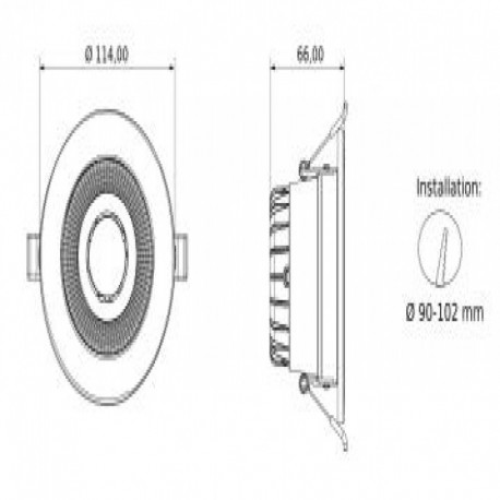 Downlight Boston redondo 5700k Reg. Casambi Threeline