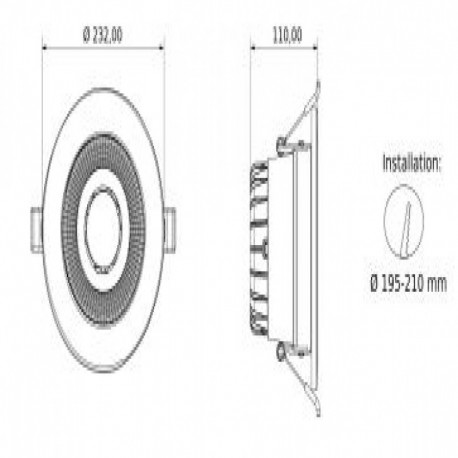 Downlight Boston redondo 5700k Reg. Casambi Threeline