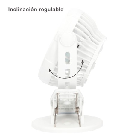 Mini ventilador de sobremesa Fune tipo clip USB Blanco GSC