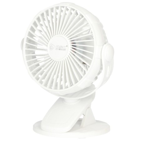 Mini ventilador de sobremesa Fune tipo clip USB Blanco GSC