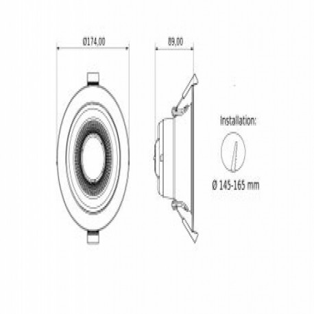 Downlight California+ redondo empotrable UGR<19 CCT Threeline