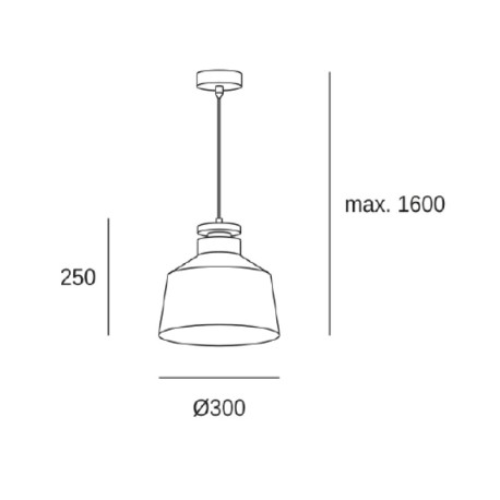 Lámpara colgante Nube blanco Ø300 E27 15w Forlight