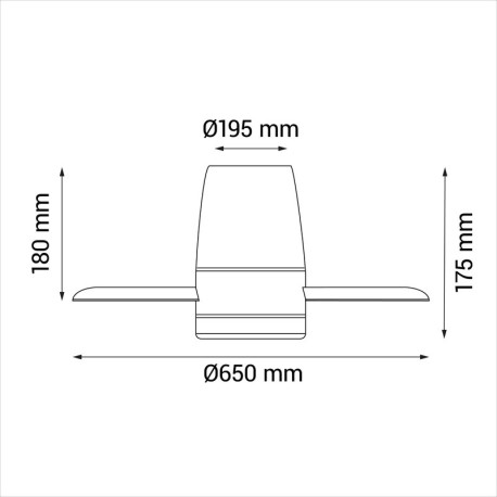 Ventilador de techo Monty blanco/madera con luz  Sulion