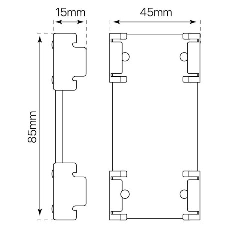 Soporte unión intermedia luminaria Market I-TEC
