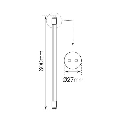 Tubos LED T8 aluminio 250º I-TEC