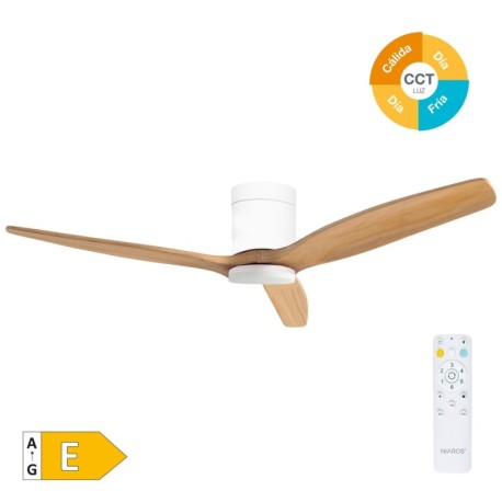 Ventilador de techo smart Kasama blanco/haya luz CCT GSC