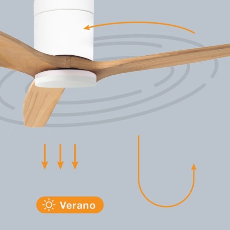 Ventilador de techo smart Kasama blanco/haya luz CCT GSC