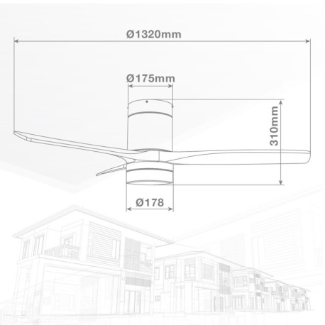 Ventilador de techo smart Kasama blanco/haya luz CCT GSC