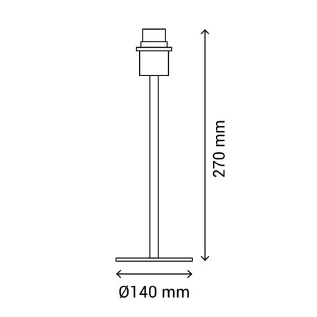 Base lámpara de sobremesa Basic 27cm E27 Sulion