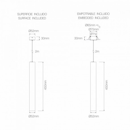Lámpara Atmos 45 10w Switch Beneito Faure