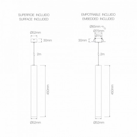 Lámpara Atmos 45 10w Switch Beneito Faure