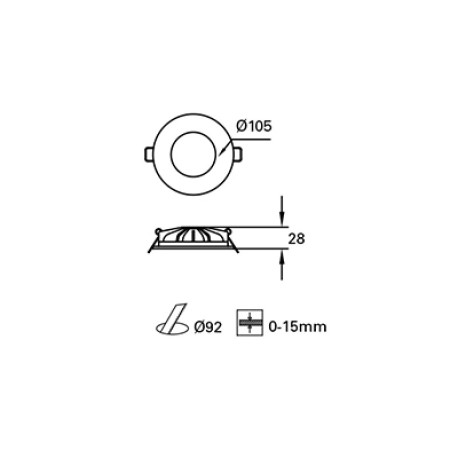 Downlight de emptrar Hide Forlight